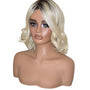 Platinum Blonde Wavy Bob Wig. Abbi