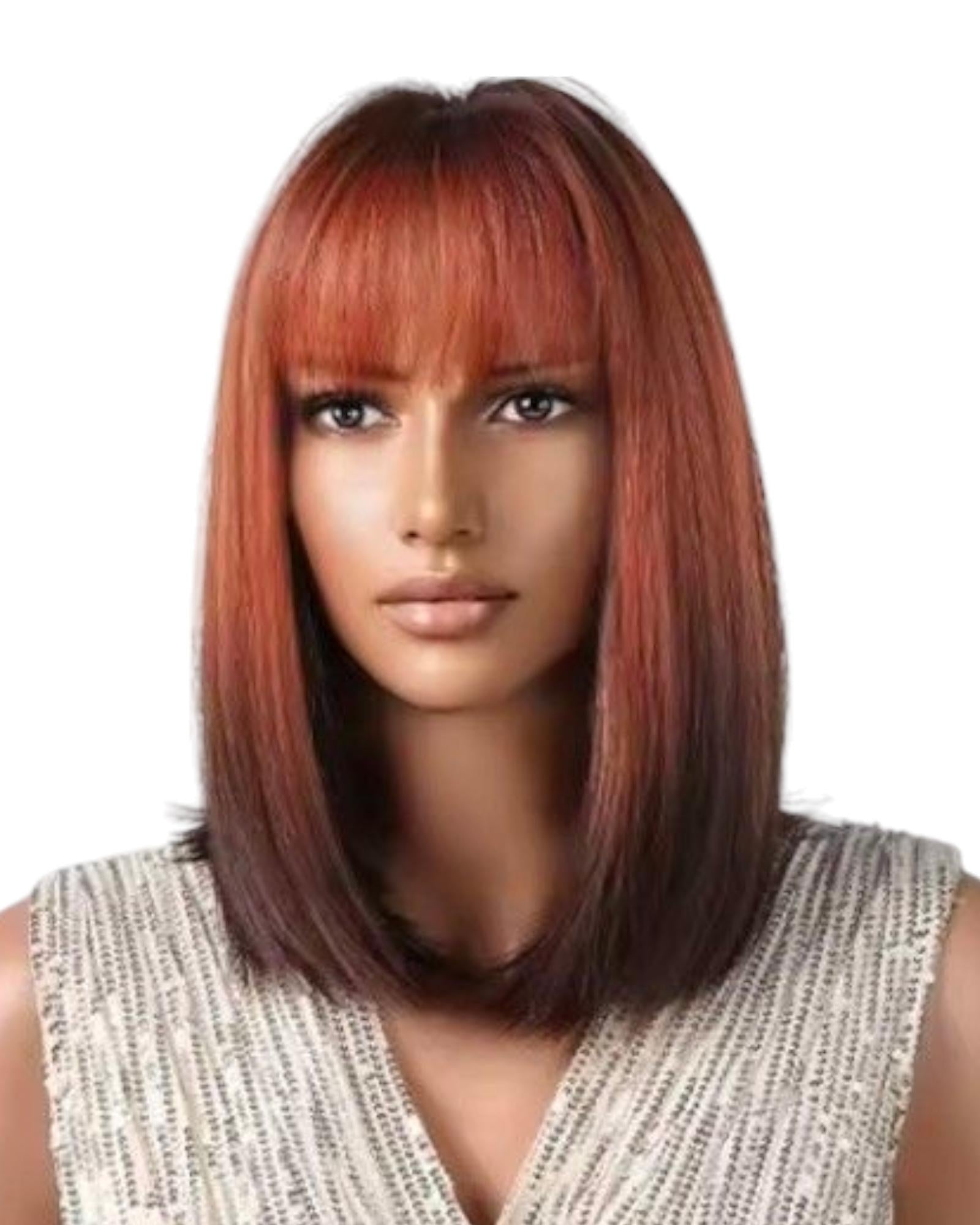 Ginger Brown Ombre Bobbed Wig. Zoffie
