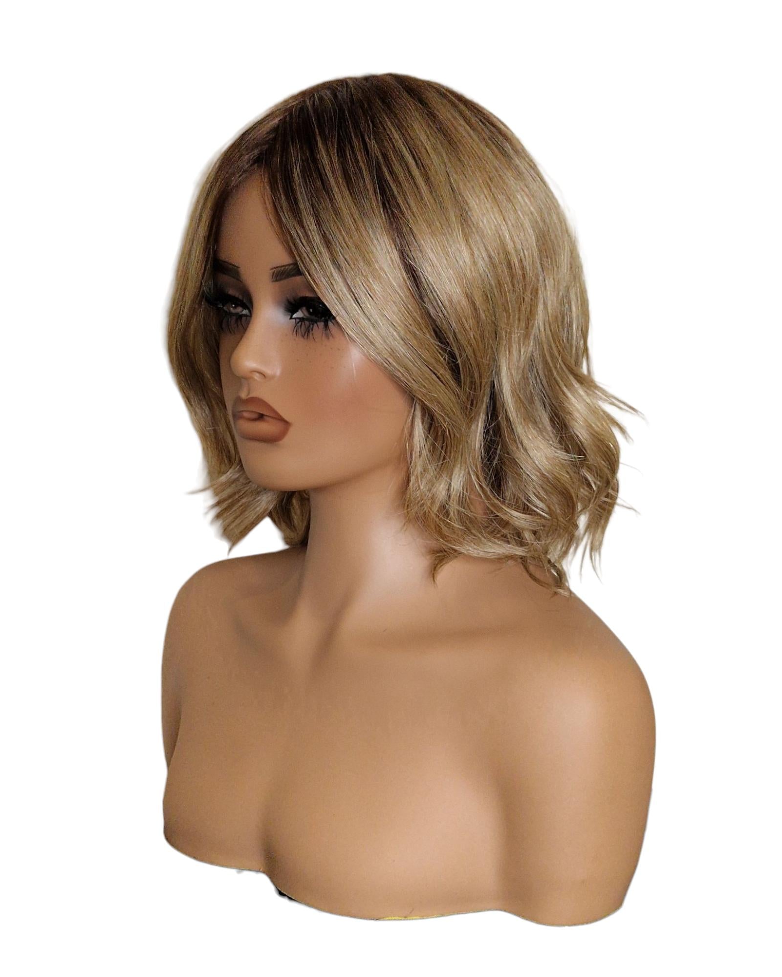 Ombre Blonde Choppy Wave Bob Wig. Abbi