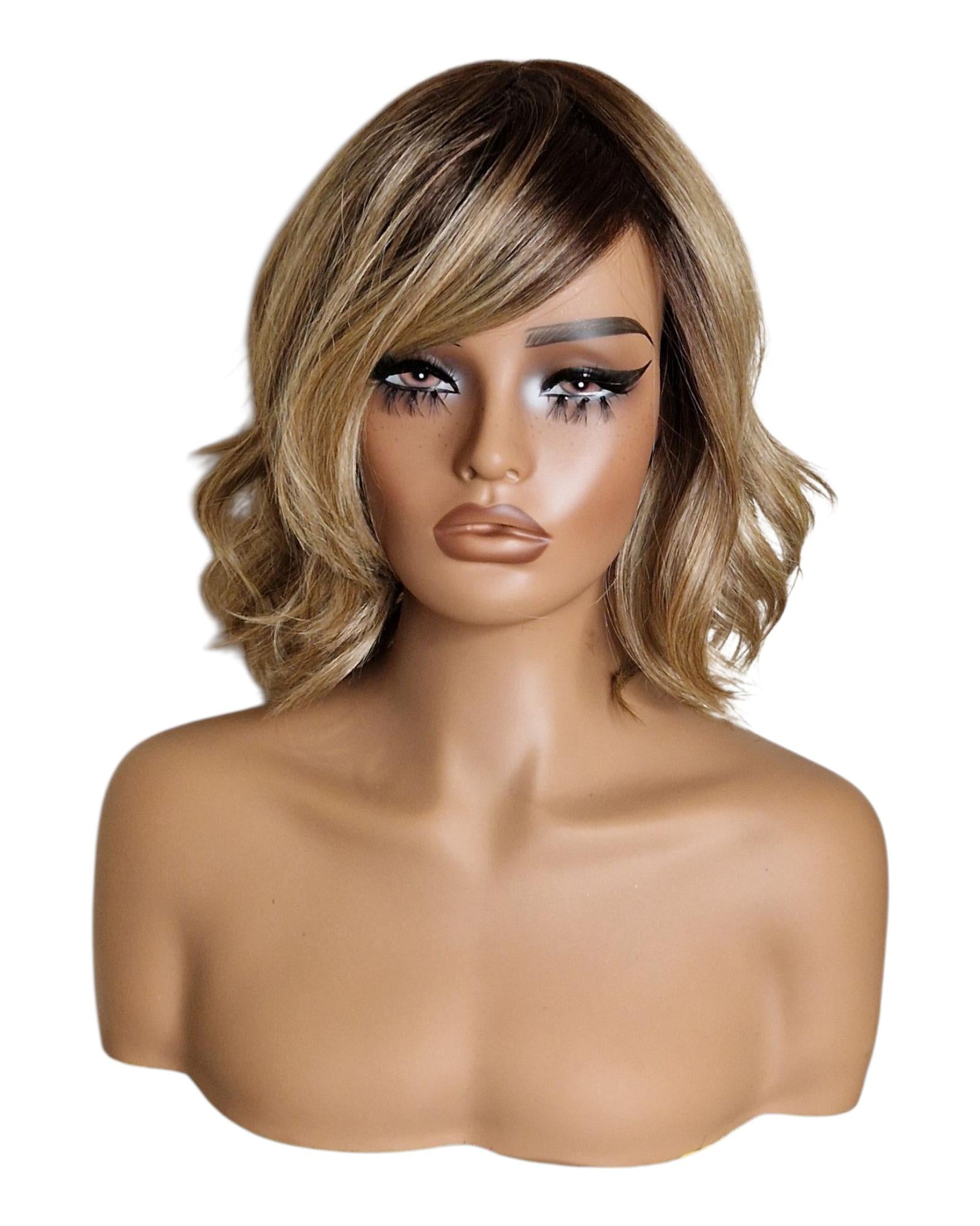 Ombre Blonde Choppy Wave Bob Wig. Abbi