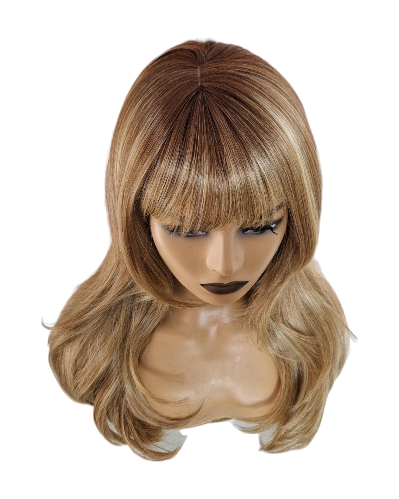 Honey Blonde Fringe Bangs Bardot Wig