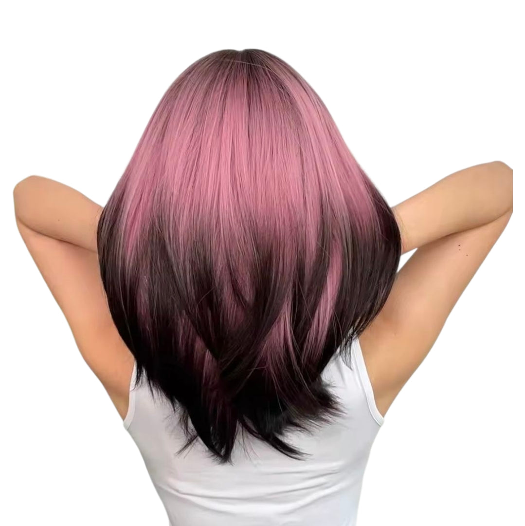 Purple Black Ombre Long Bob Wig. Alure