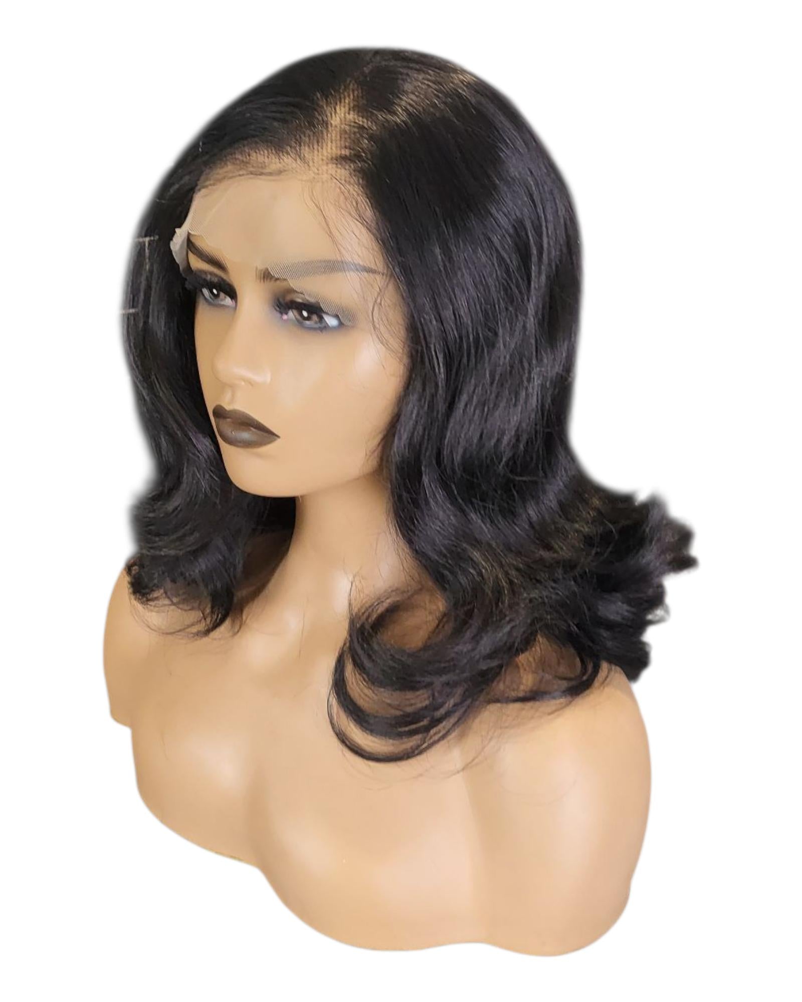 Black Layered Lace Front Wig. Dita