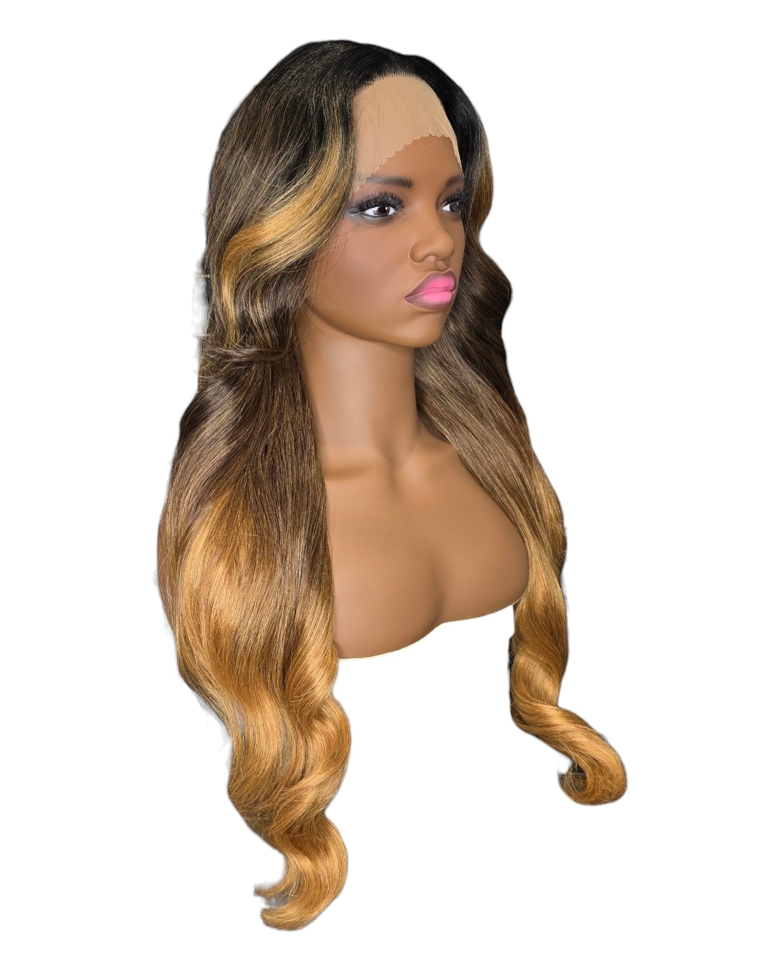 Caramel Ombre Lace Front Wig. Baye