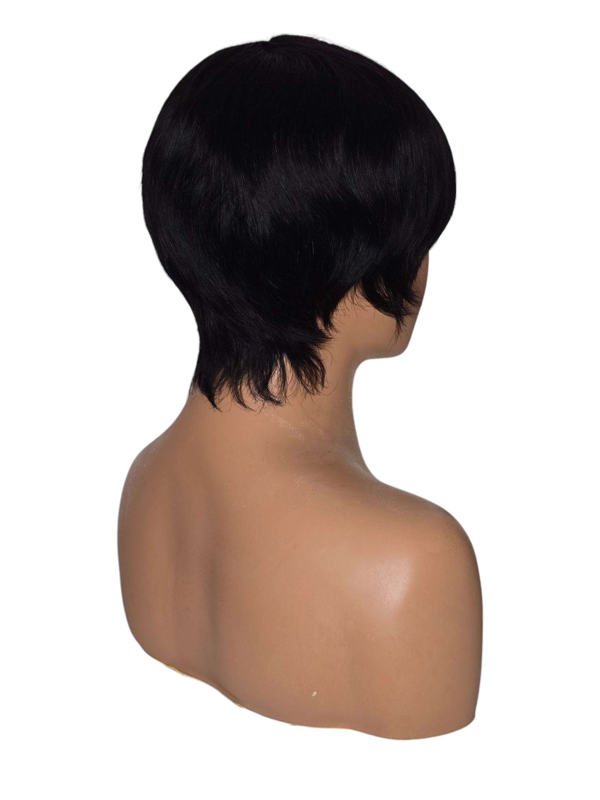 Short Black Human Hair Wig. Kris
