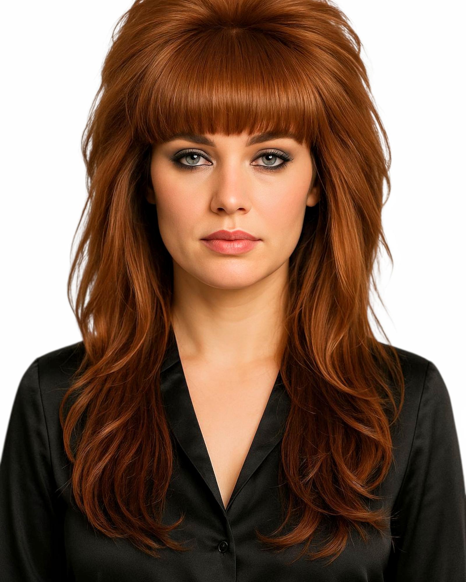 Redhead Pin Up Volume 60s Wig. Priscilla