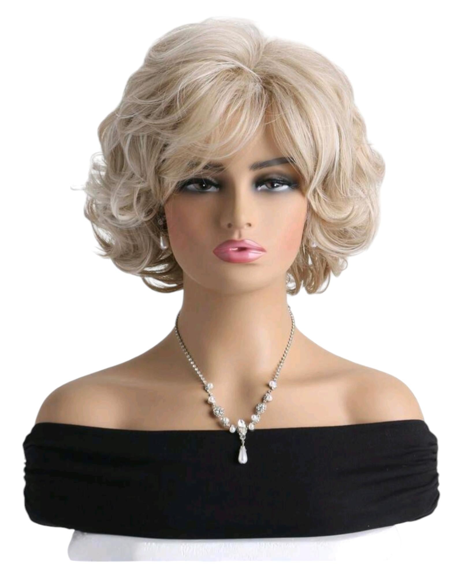 Blonde Short Bouncy Bob Wig. Maeve.