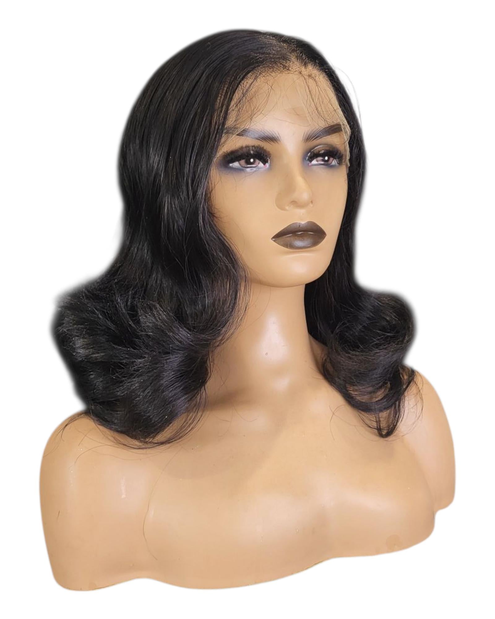Black Layered Lace Front Wig. Dita