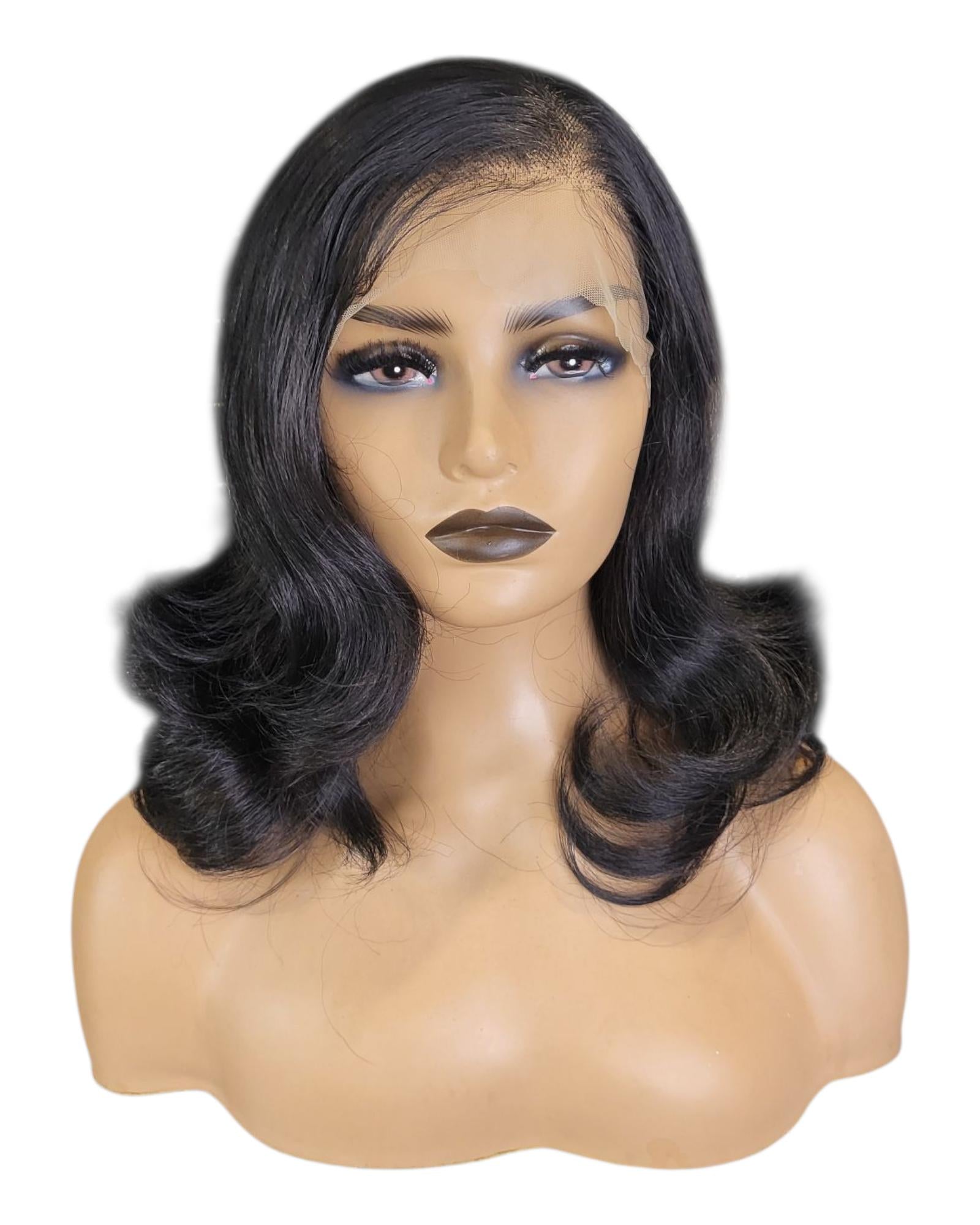 Black Layered Lace Front Wig. Dita