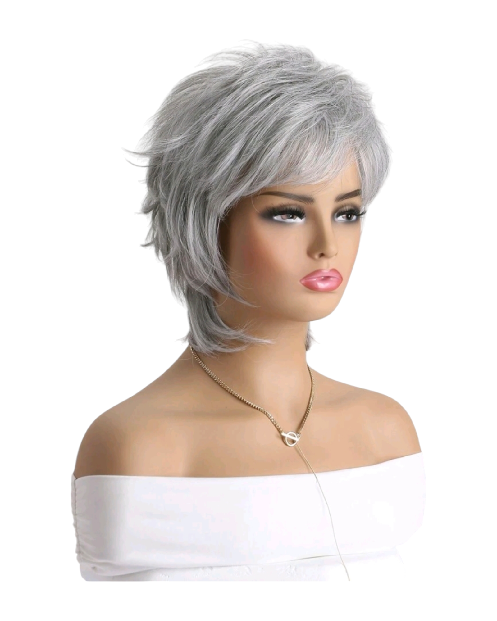 Silver Grey Short Style Wig. Bella