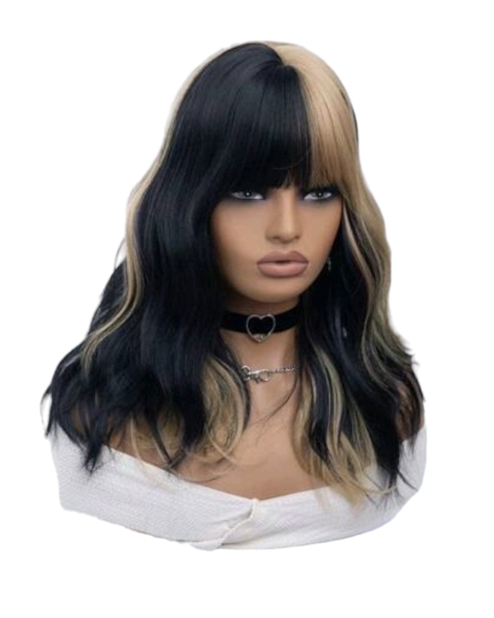 Blonde Black 2 Tone Wavy Bob Wig. Jojo.