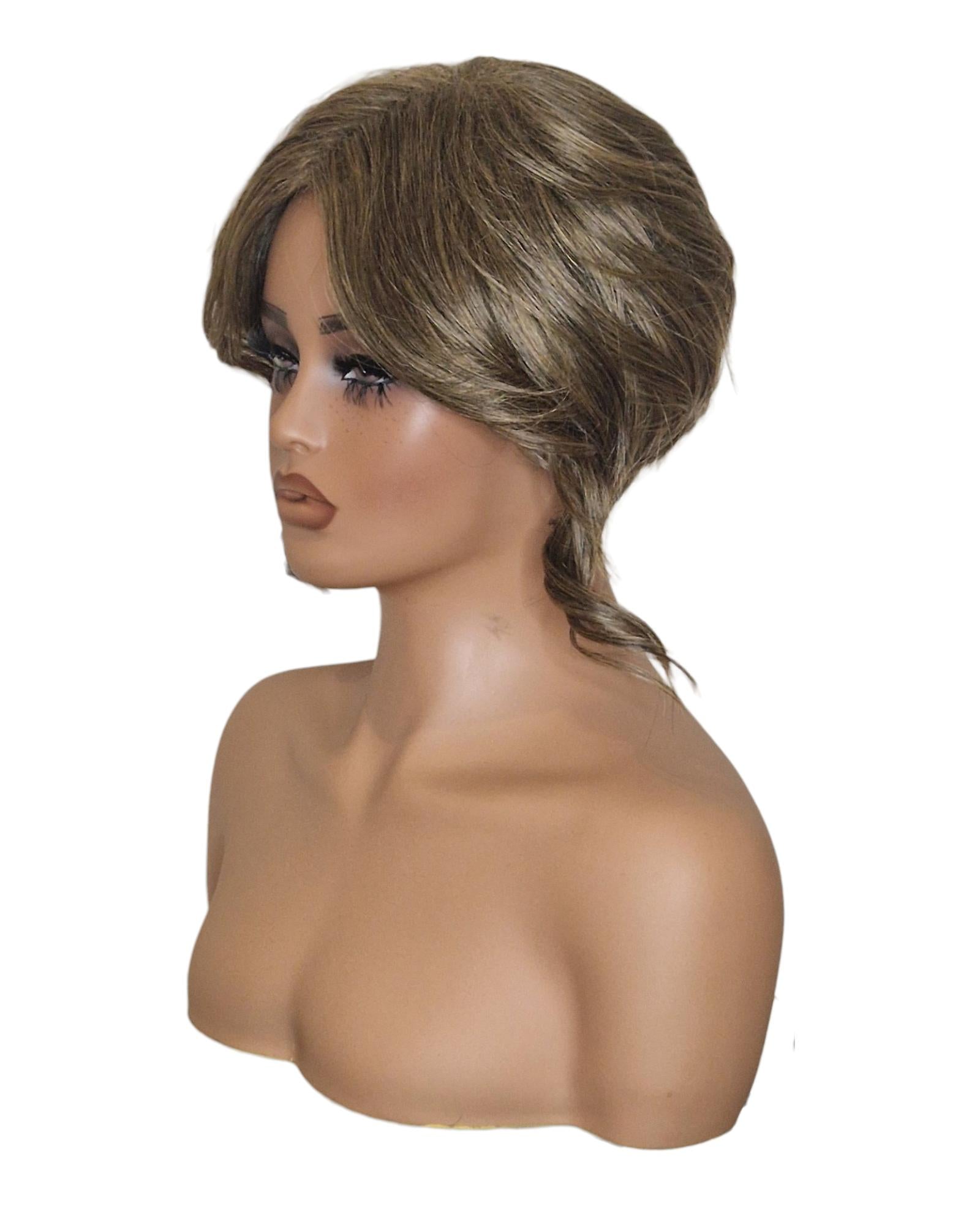 Autumn Blonde Faux Up Do Bob Wig. Rose.