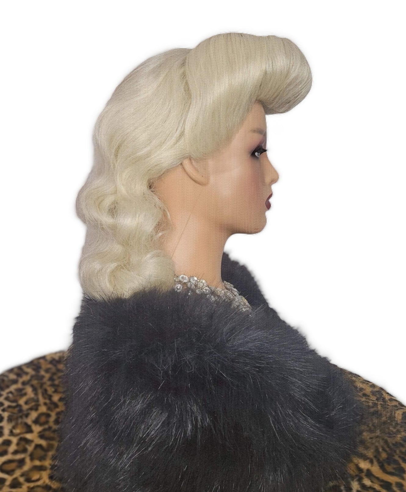 Platinum Blonde Pin Up Vintage Roll Wig. Hotstuff