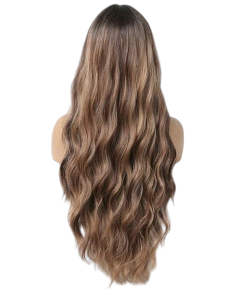 Long Wavy Honey Blonde Wig. Jazz