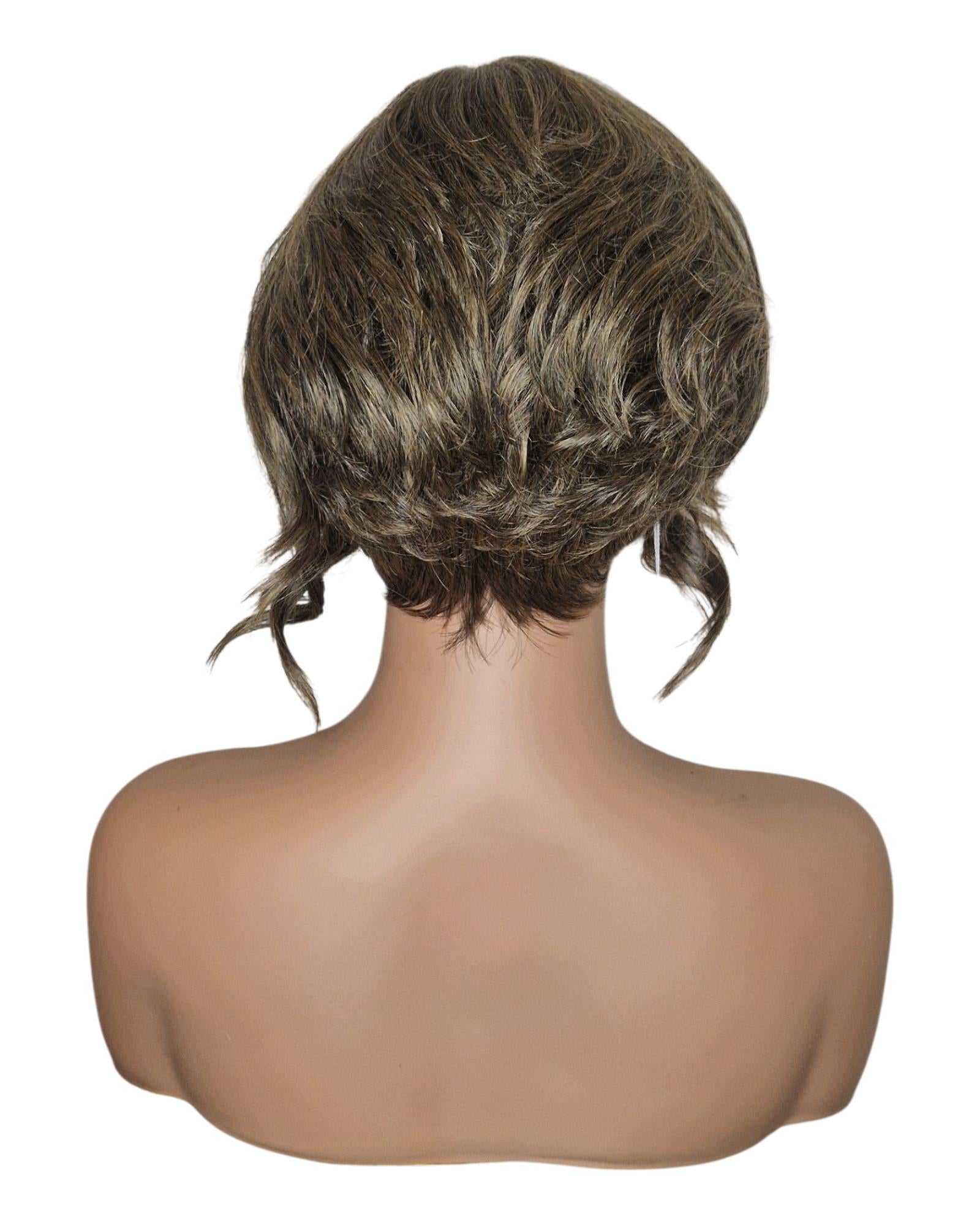 Autumn Blonde Faux Up Do Bob Wig. Rose.