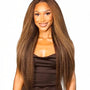 Light Brown Mix Relaxed Texture Lace Front Wig.