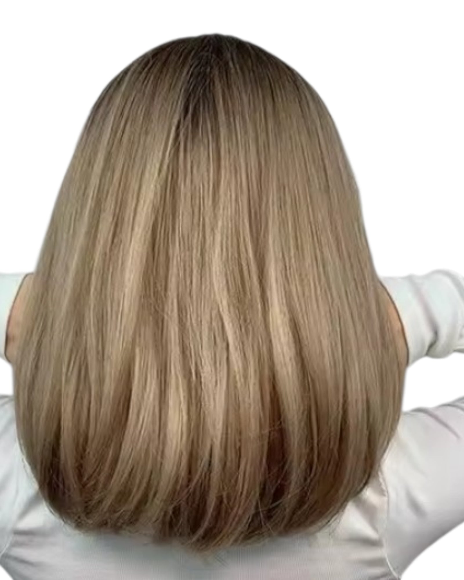 Long Lob Ash Brown Wig. Katy