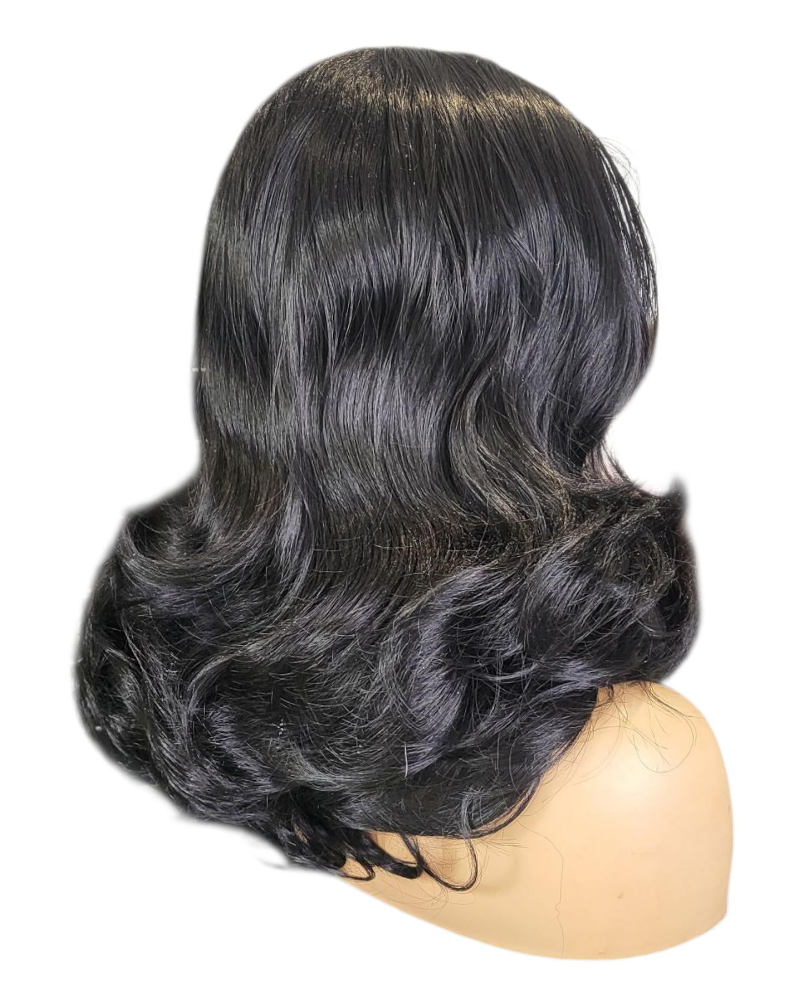 Black Layered Lace Front Wig. Dita