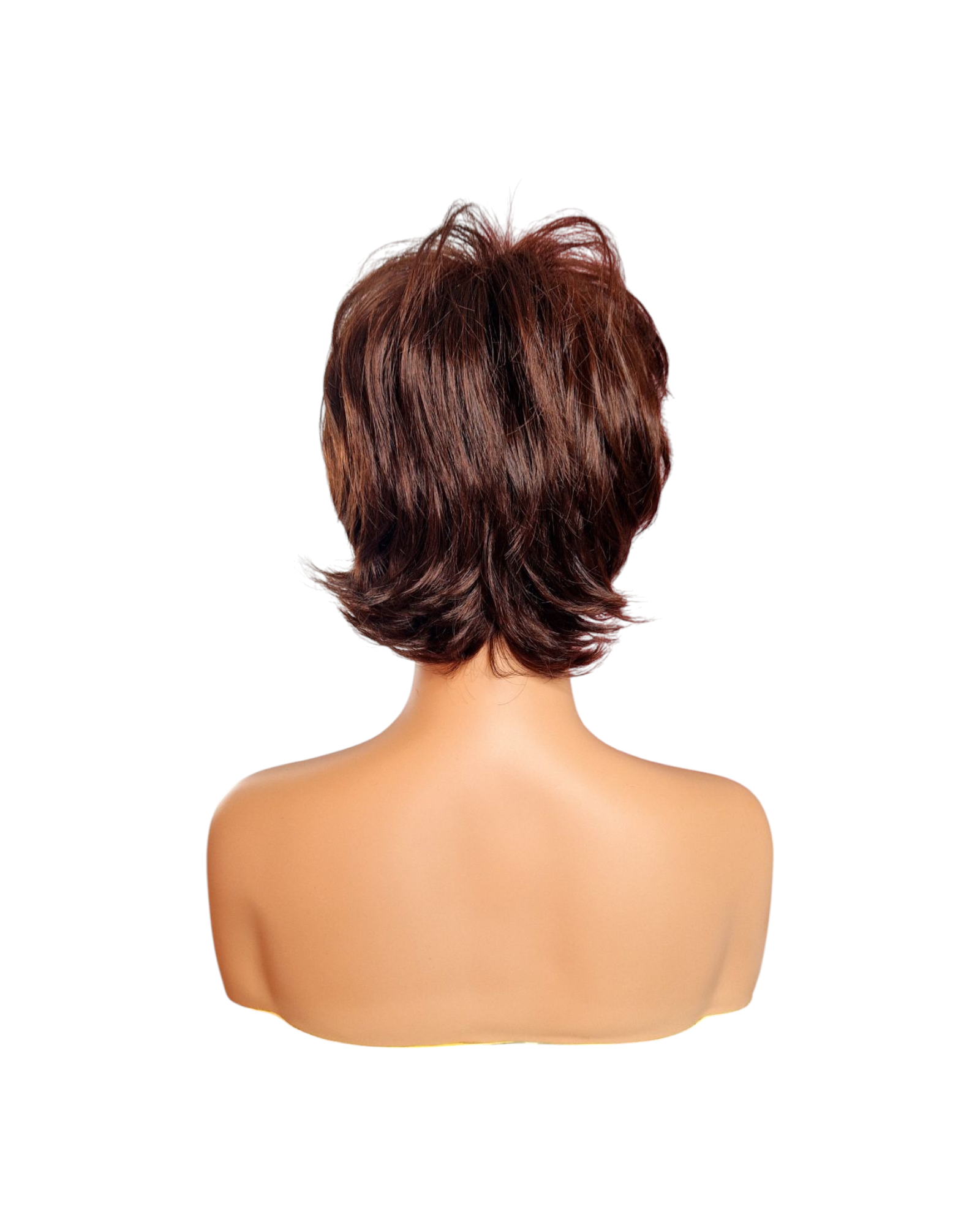 Short Choppy Urchin Cut Auburn Wig. Keira