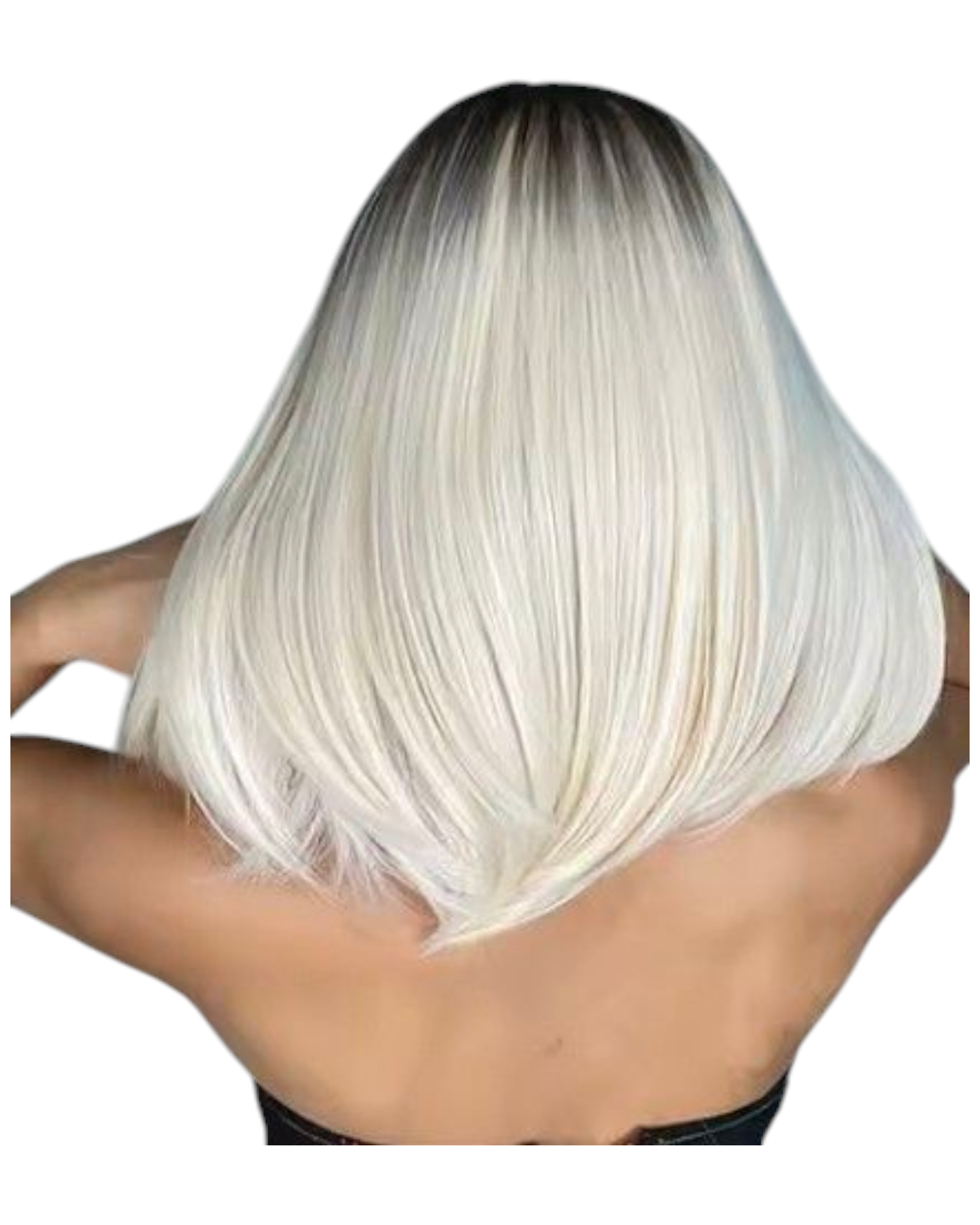 Blonde Long Bob Wig With Fringe. Kelsee