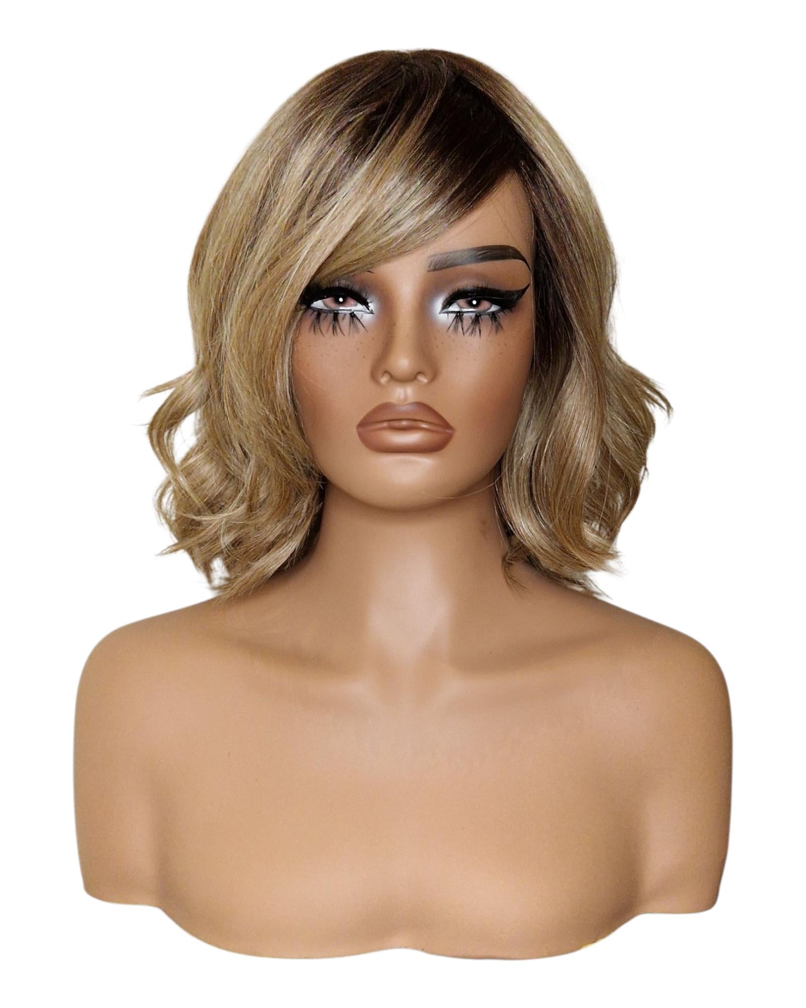 Ombre Blonde Choppy Wave Bob Wig. Abbi