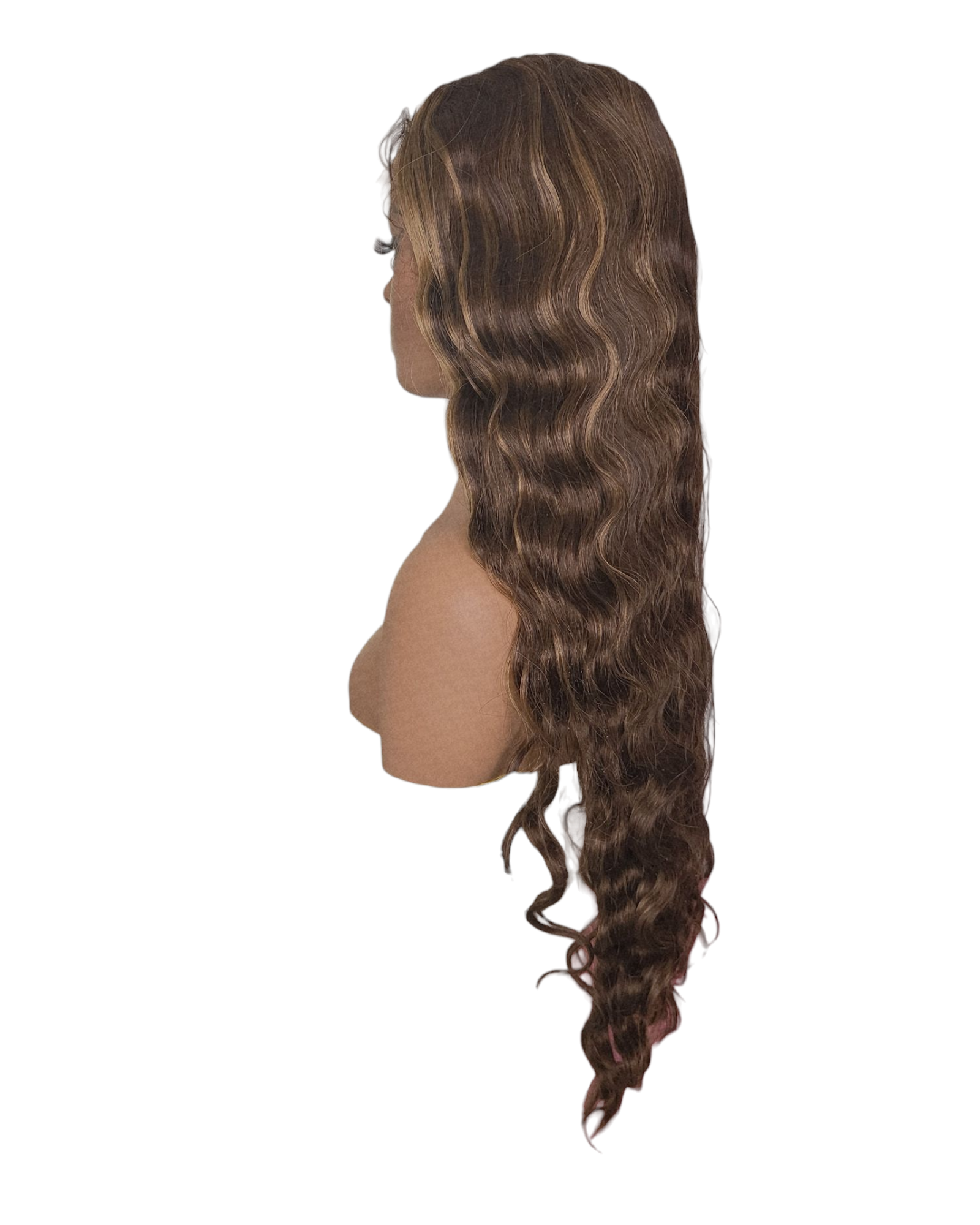 Wavy Blonde Brown Lace Front Wig. JJ