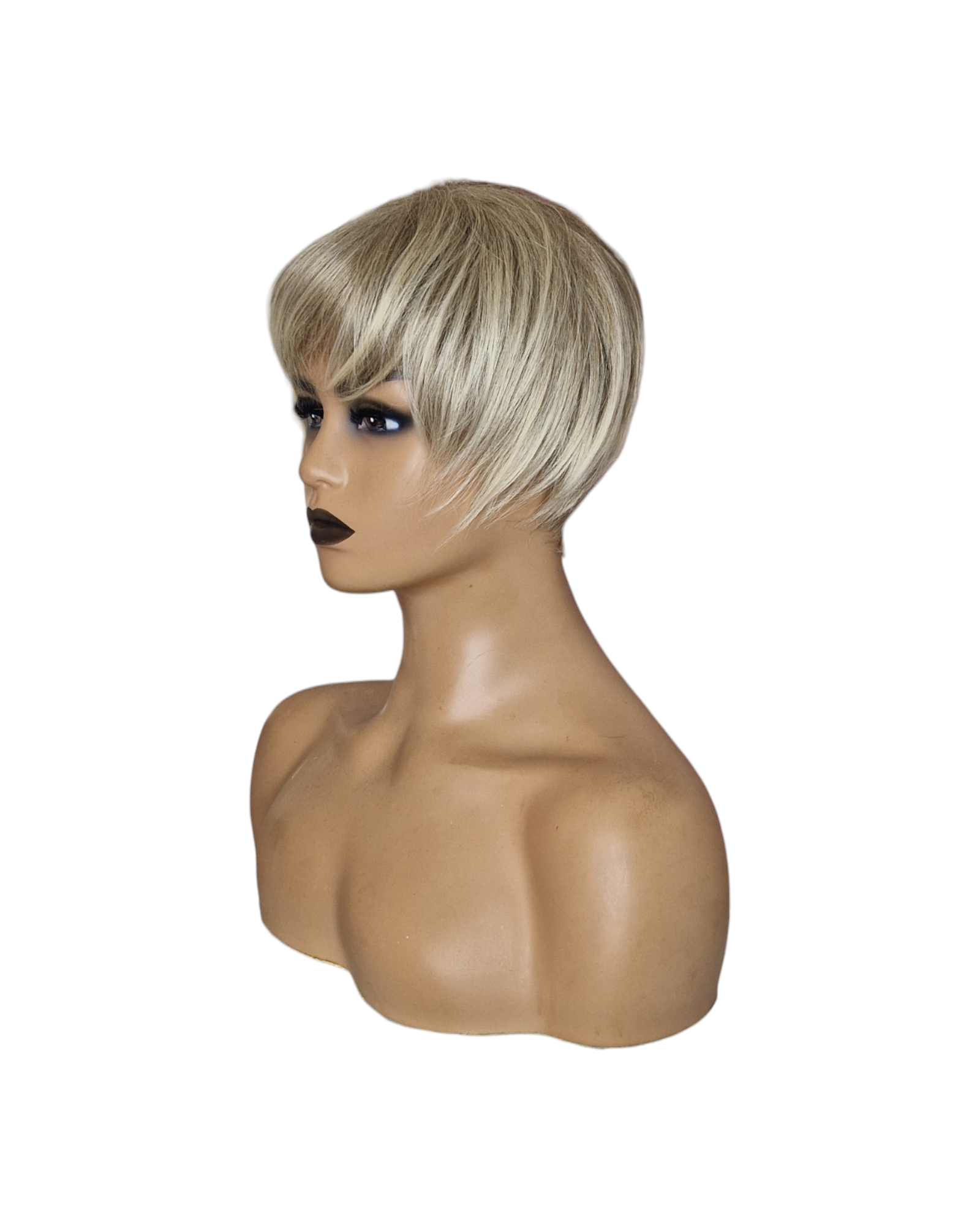 Short Chic Blonde Modern Pageboy Wig. Bobbi