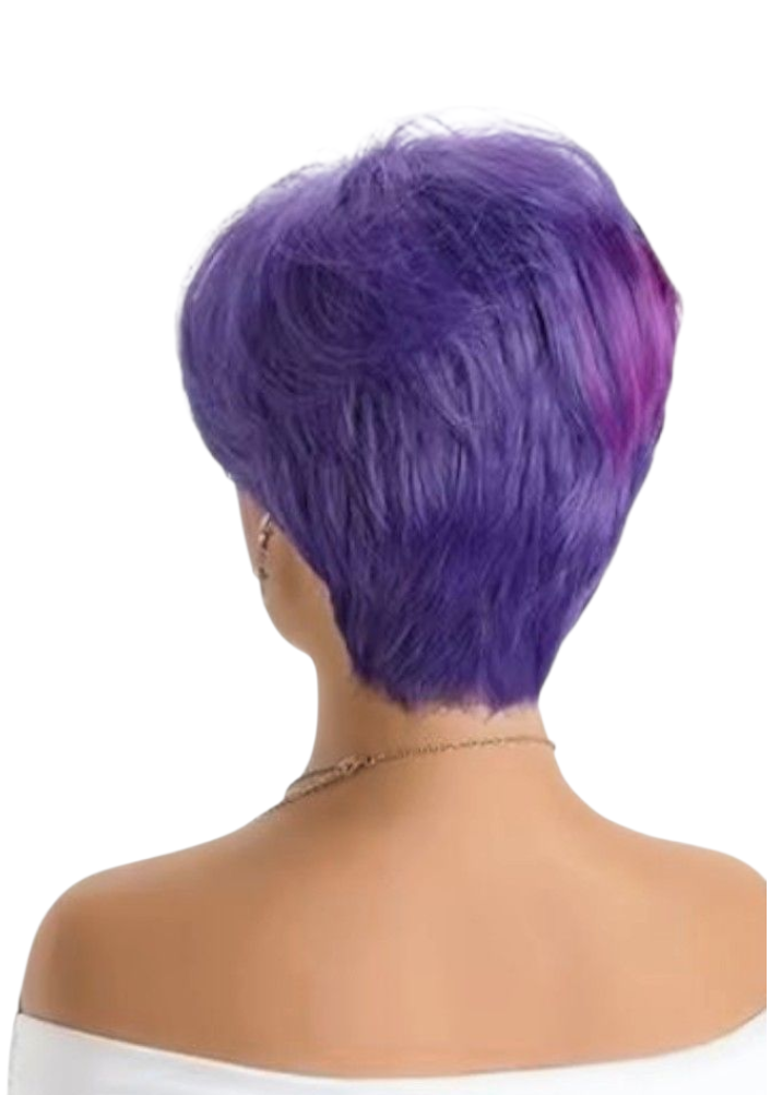 Purple Urchin Cut Short Wig. Bora