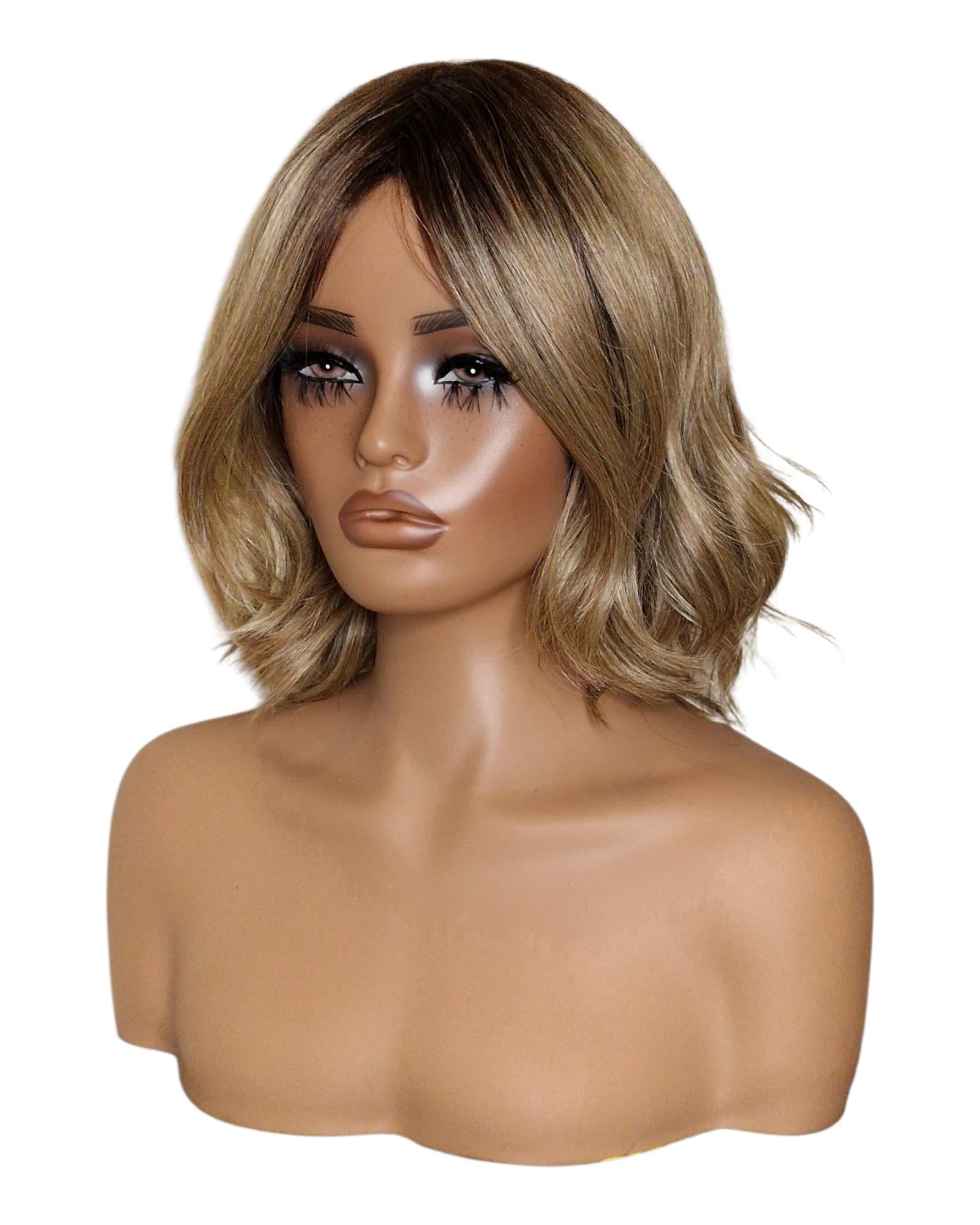 Ombre Blonde Choppy Wave Bob Wig. Abbi