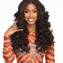 Curly Lace Front Wig. Middle Parting Dark Brown. Zena