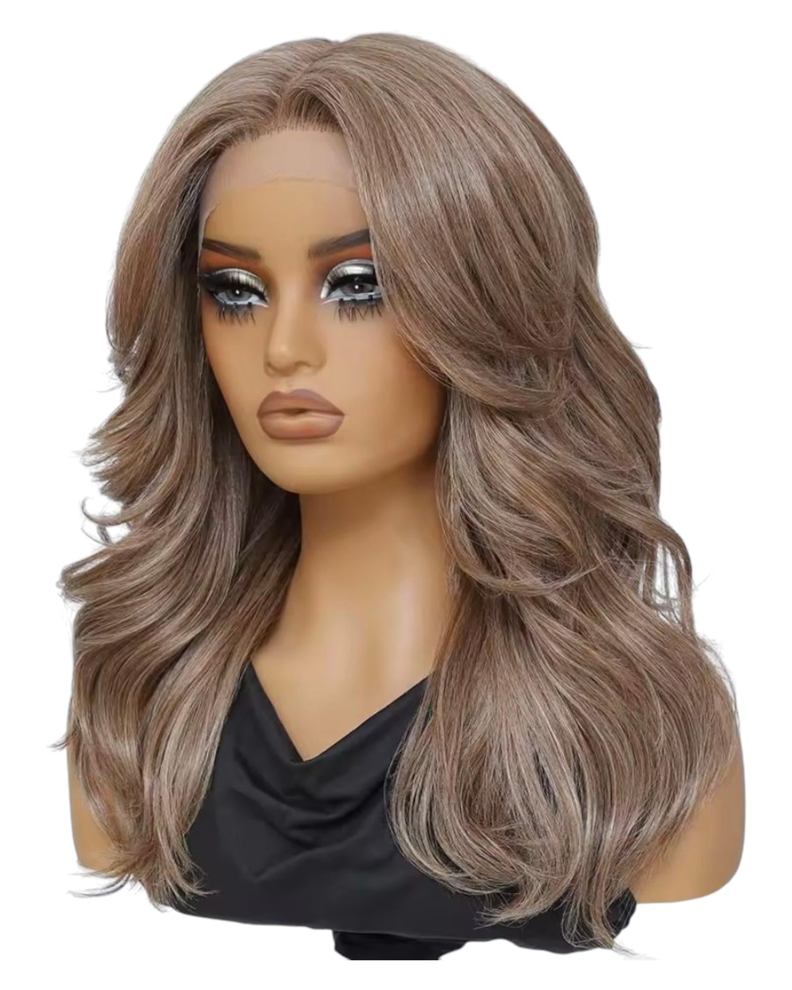 Strawberry Blonde Layered Lace Front Wig. Bari