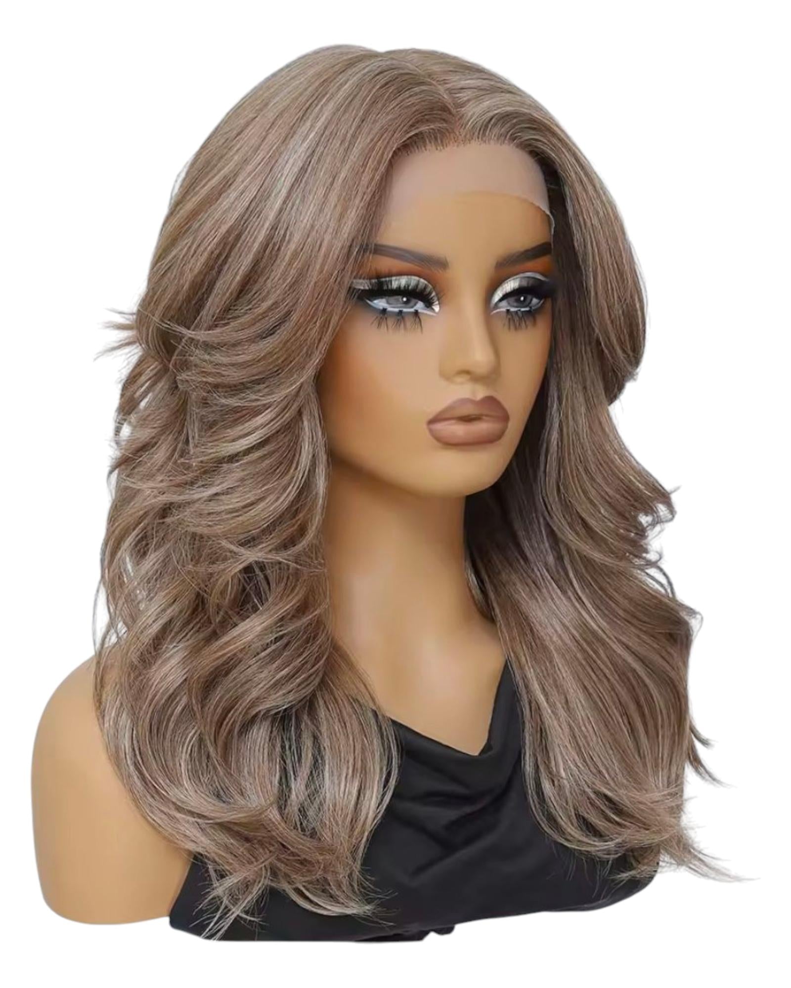 Strawberry Blonde Layered Lace Front Wig. Bari