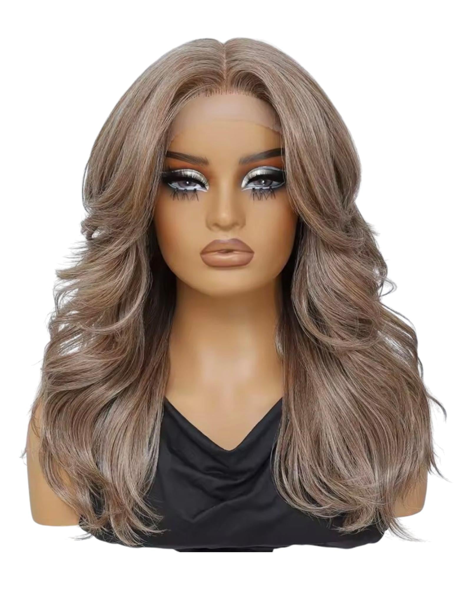 Strawberry Blonde Layered Lace Front Wig. Bari