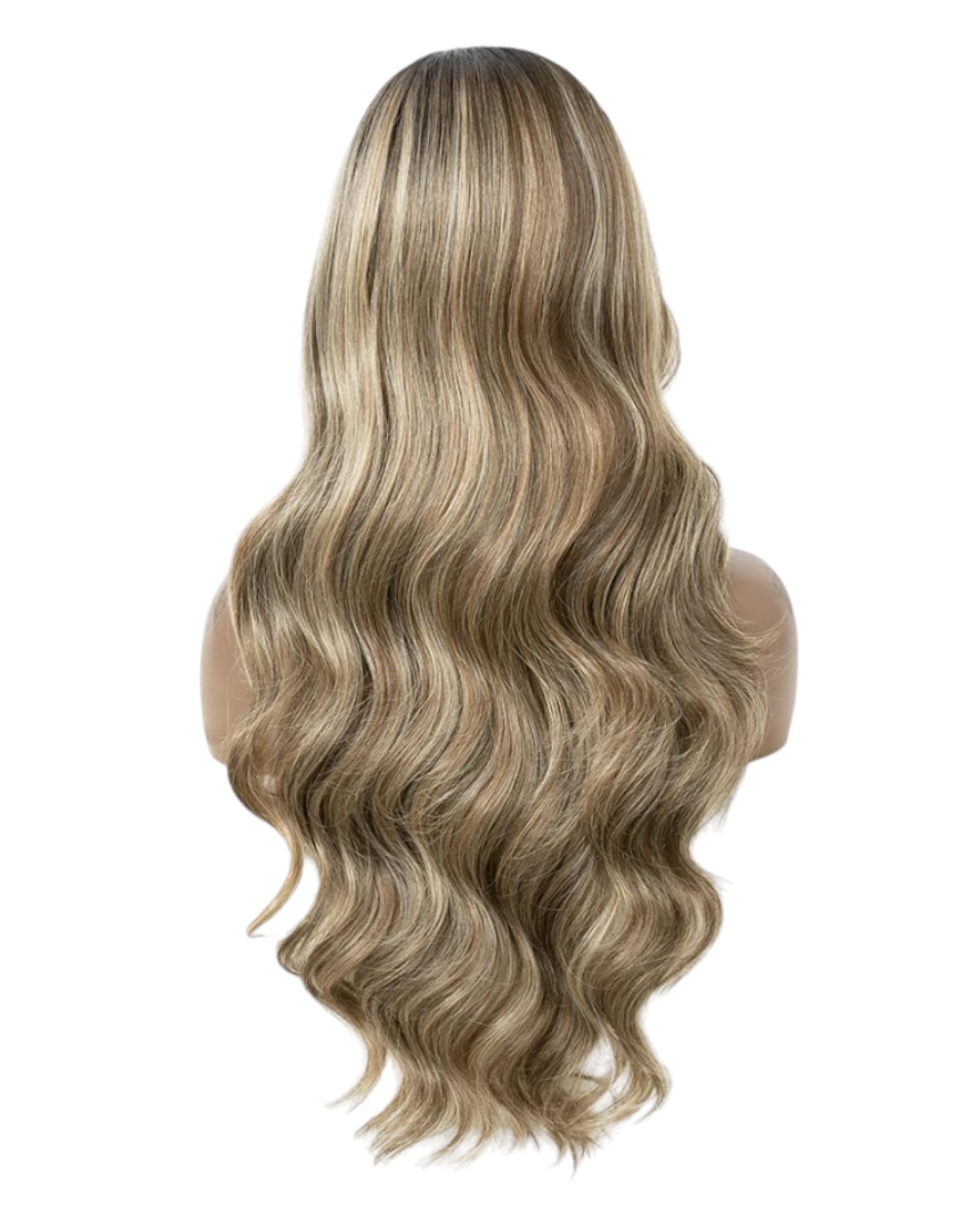 Streaked Blonde Side Part Lace Wig . Zina