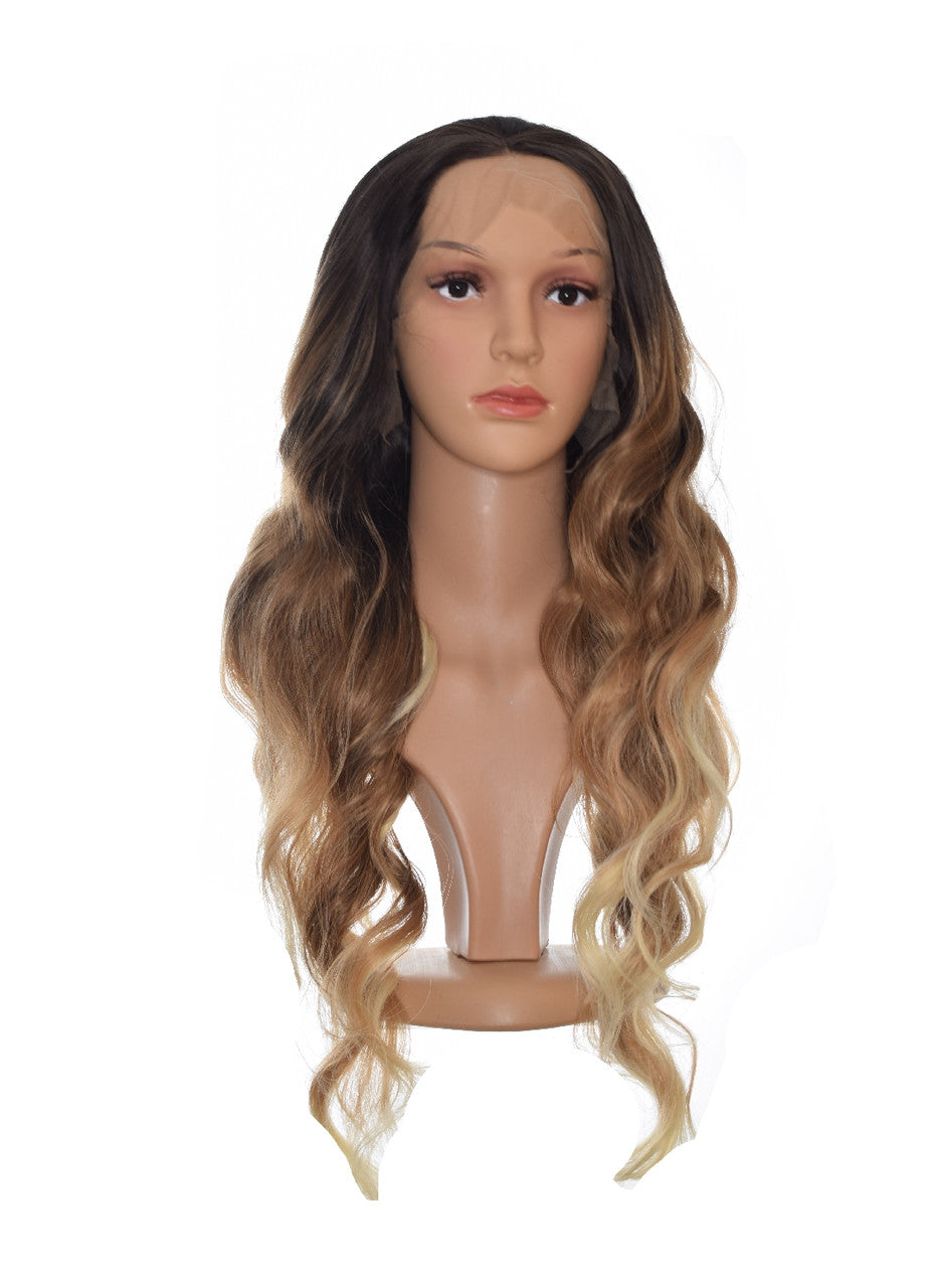Blonde Brown Ombre Wavy Lace Front Wig. SarahJ Wig
