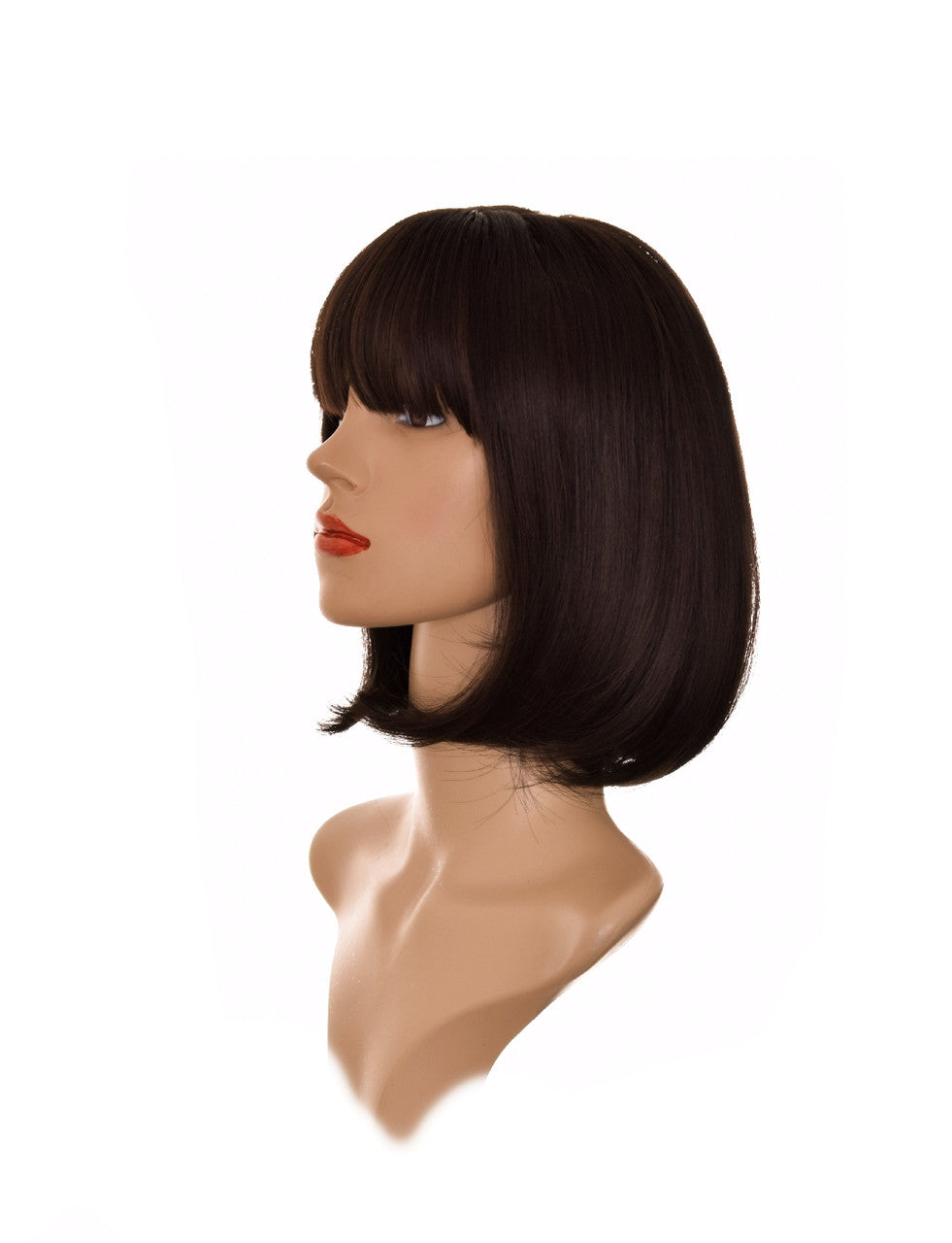 Dark Chocolate Brown Bob Wig. Faith.