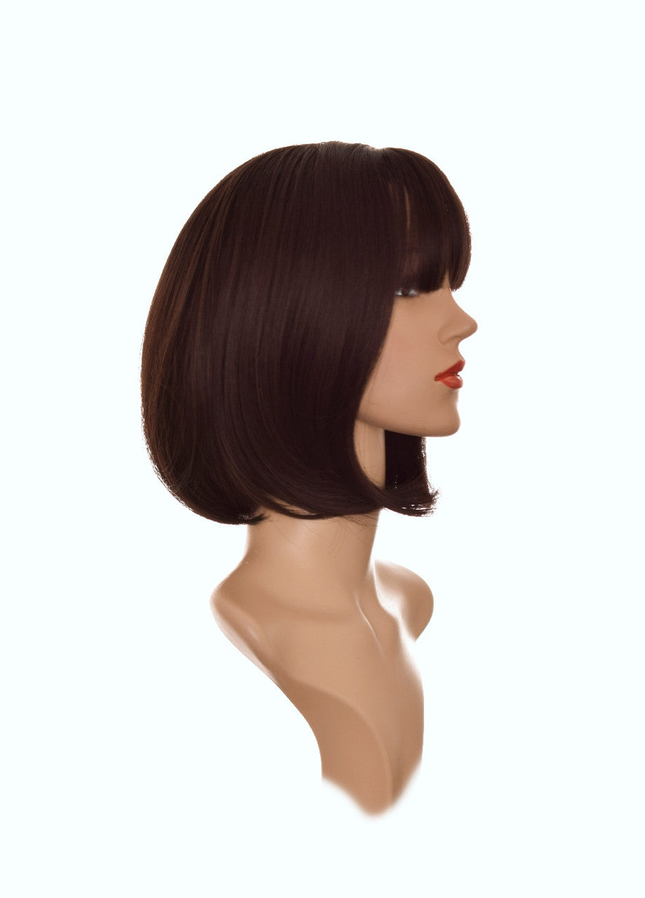 Dark Chocolate Brown Bob Wig. Faith.