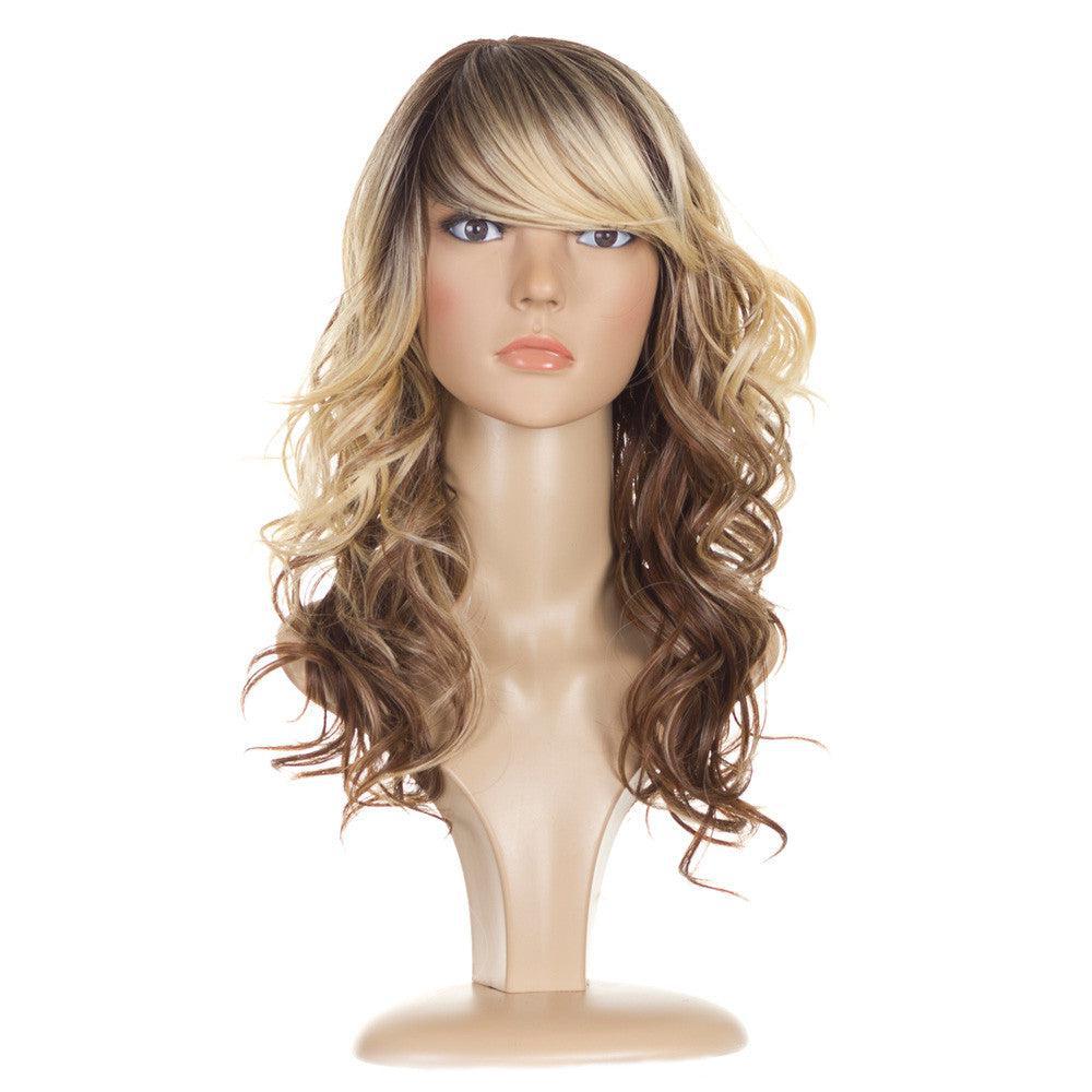 Jen Tri Tone Ombre Long Wavy Human Hair Blend Wig