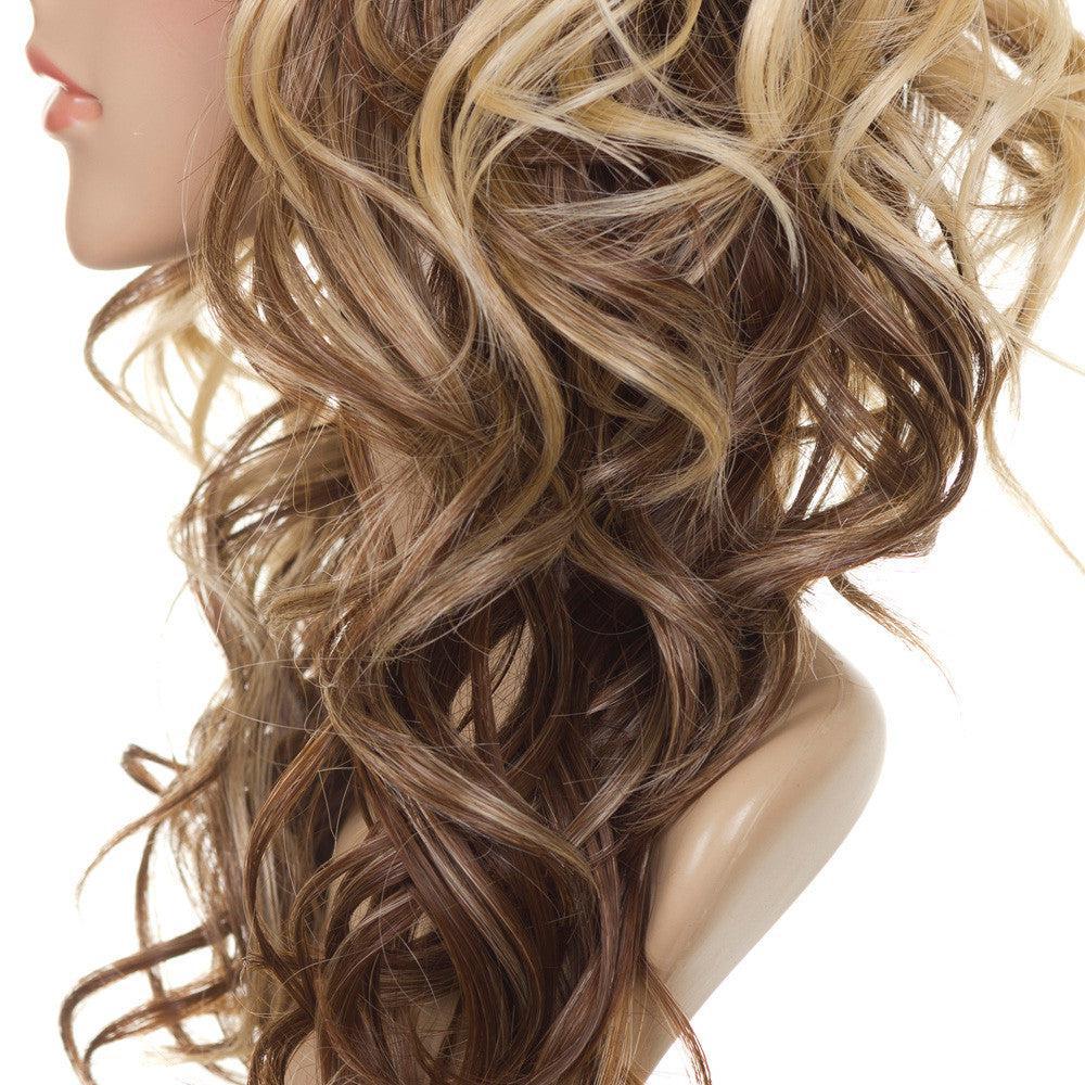 Jen Tri Tone Ombre Long Wavy Human Hair Blend Wig