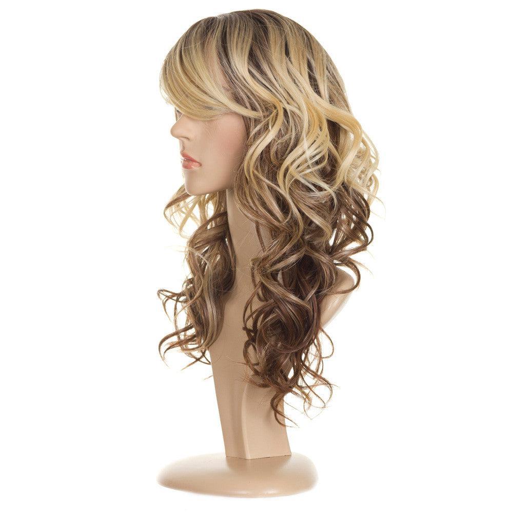 Jen Tri Tone Ombre Long Wavy Human Hair Blend Wig