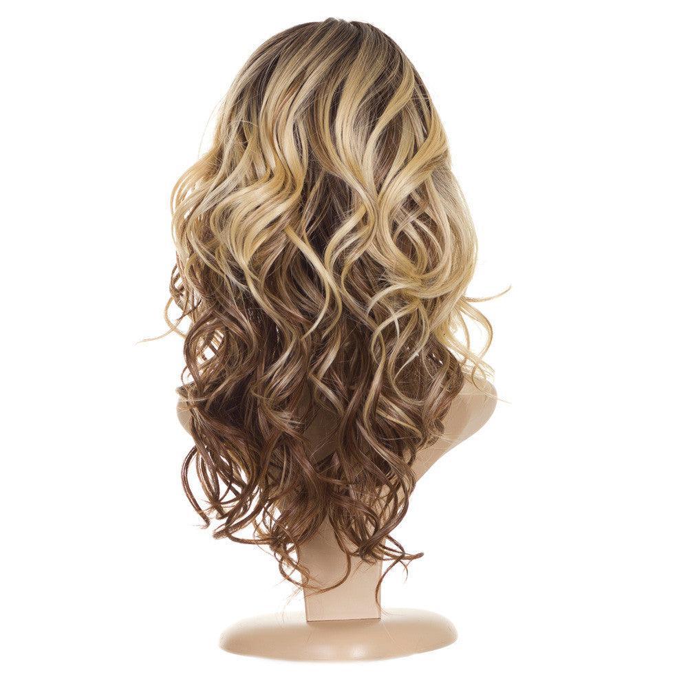 Jen Tri Tone Ombre Long Wavy Human Hair Blend Wig
