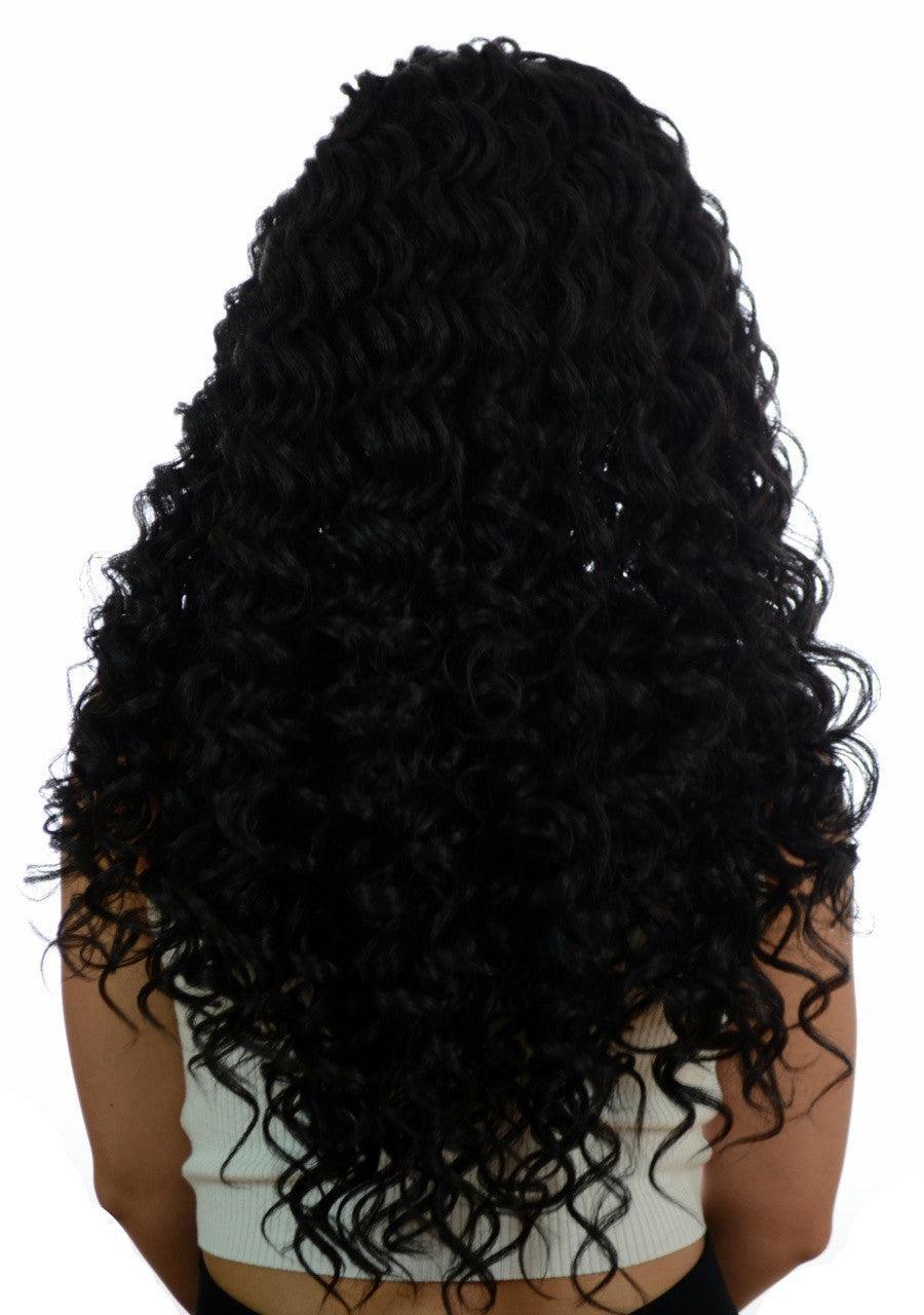 Long Curly Monotop Wig. Natural Look Premium Quality Wigs