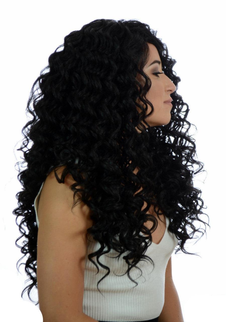 Long Curly Monotop Wig. Natural Look Premium Quality Wigs