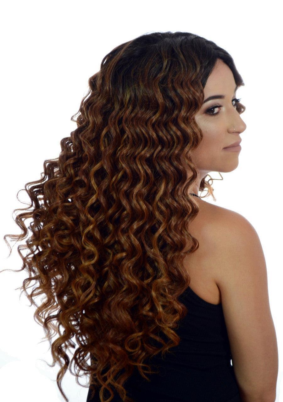 Long Curly Monotop Wig. Natural Look Premium Quality Wigs