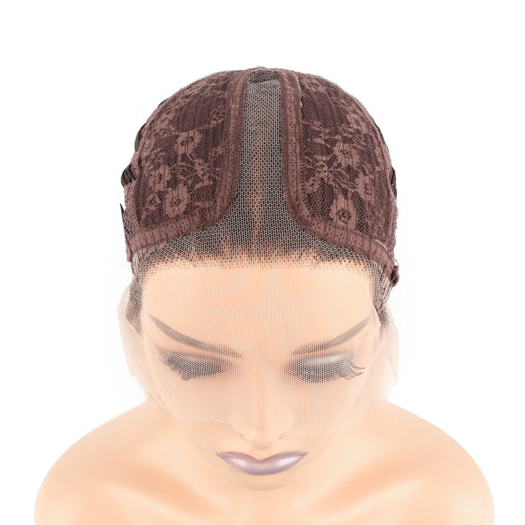 Rooted Platinum Blonde Wavy T Part Lace Front Wig. Petal