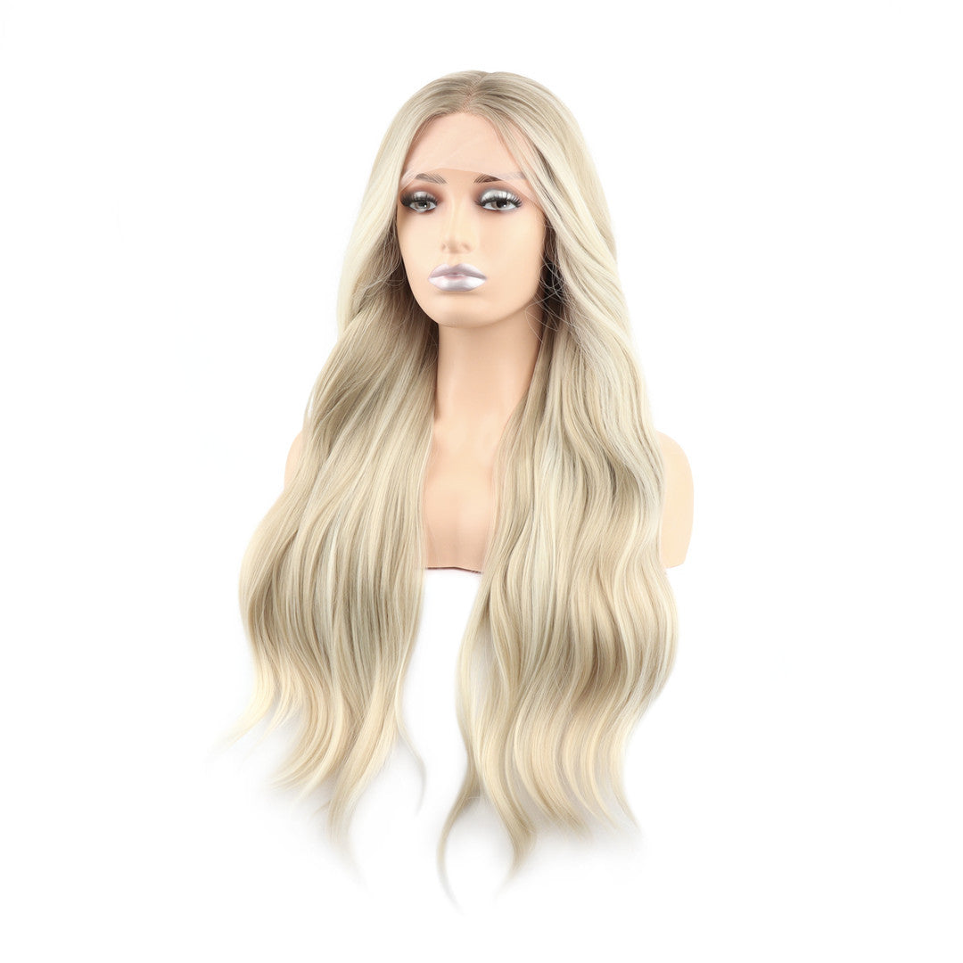 Ash Blonde Natural Wave T Part Lace Front Wig. Starr