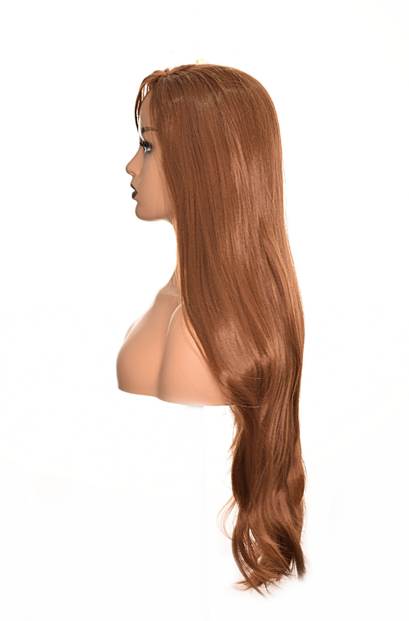 Auburn Brown Long Lace Front Wig. Lorna Wig