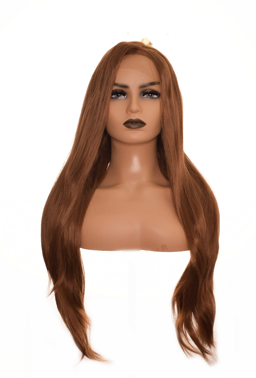 Auburn Brown Long Lace Front Wig. Lorna Wig