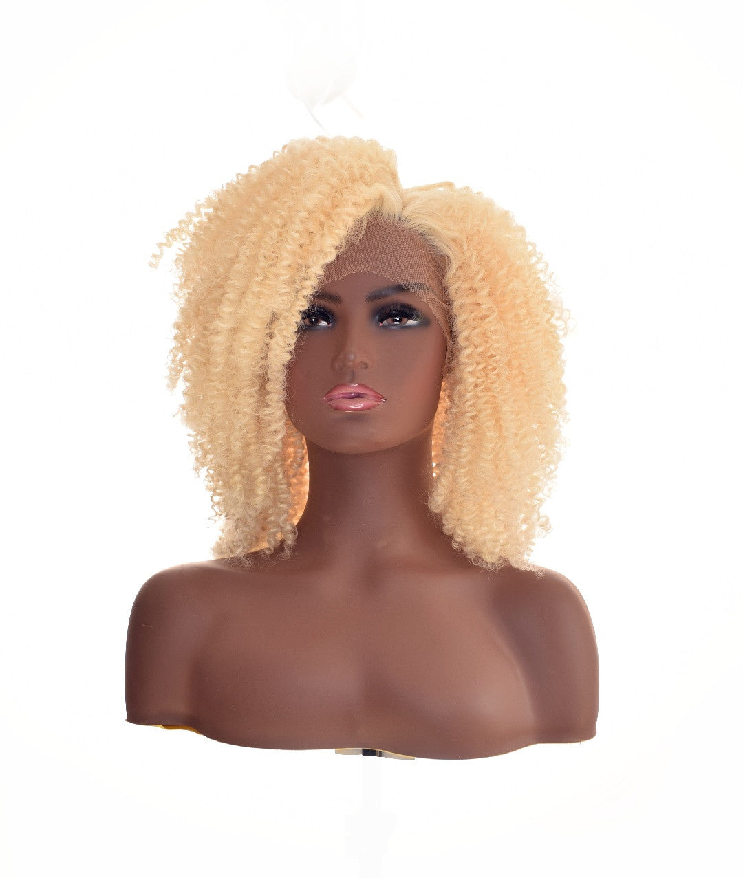 Spiral Curl Blonde Lace Front Wig. Vanity