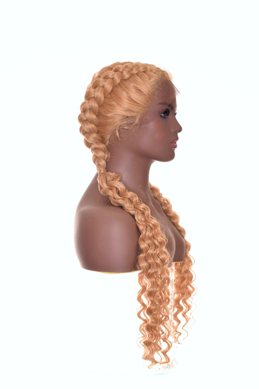 Honey Blonde Plaits Lace Front Wig. Kamari Wig.